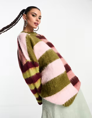 The Ragged Priest brushed mix stripe jumper | ASOS | ASOS (Global)