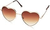 A.J. Morgan Sunglasses Women's Heart Of Glass 88262-GLD Oval Sunglasses, GOLD, 50 mm | Amazon (US)