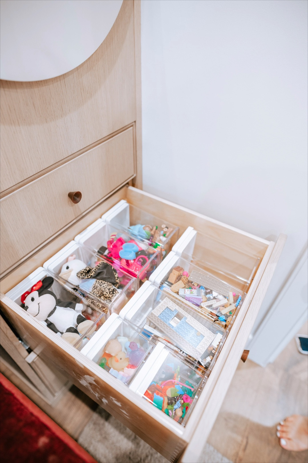 Deep drawers? Use clear stacking storage containers for small sets, legos or small toys. Don’t forget to measure first! 😉

#LTKfamily #LTKkids #LTKhome