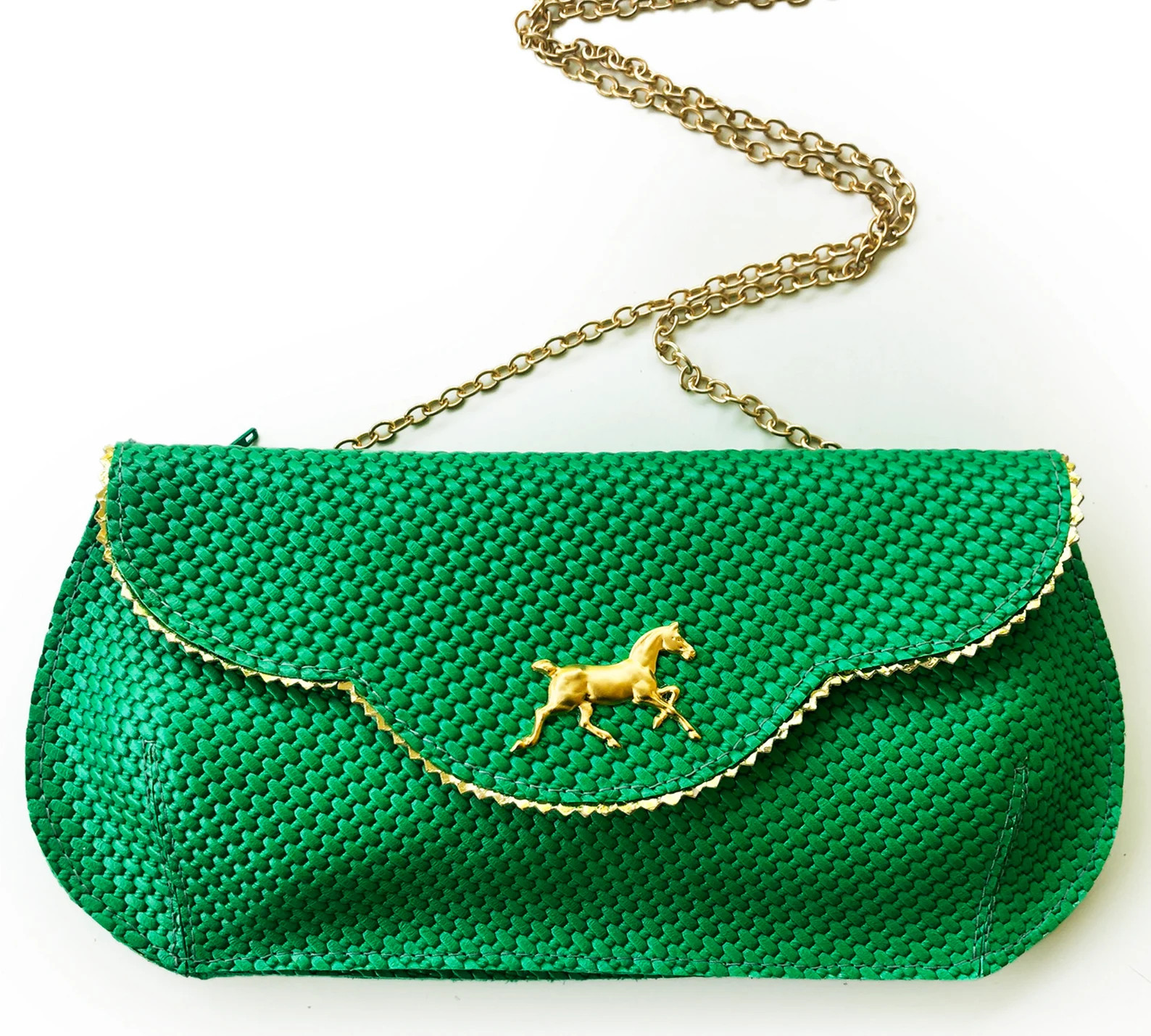 Floral summer purse, Horse leather clutch, floral evening bag, green leather clutch, gift for wom... | Etsy (CAD)