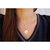 sterling Silver Necklace, Medallion 925 Necklace | Etsy (US)