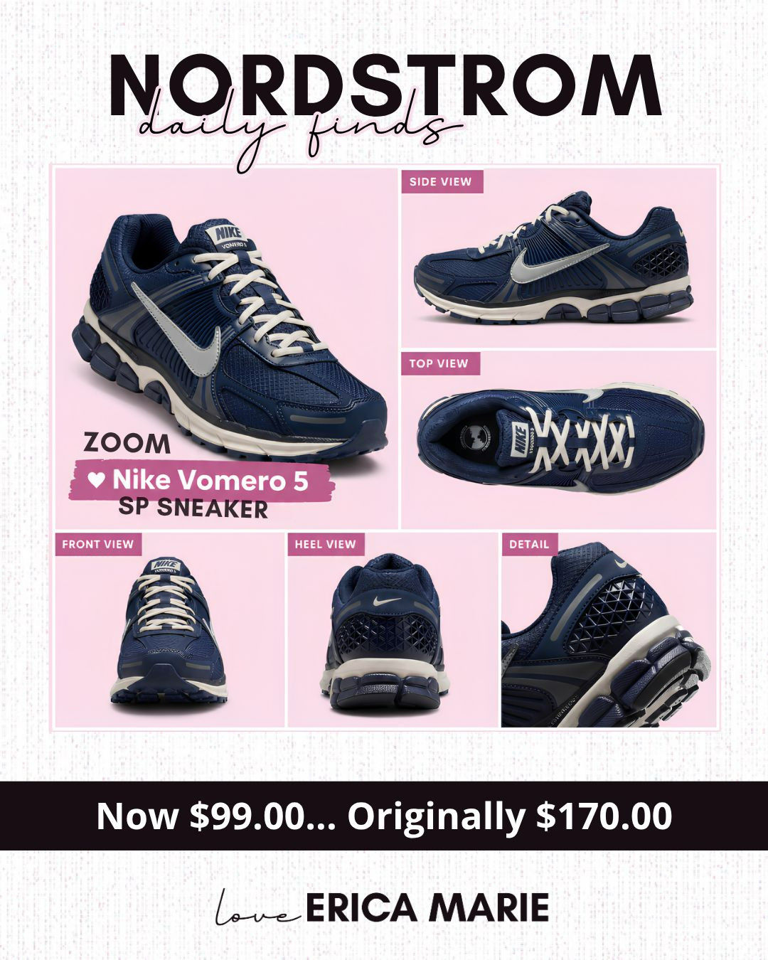 What a steal! This Vomero sneakers is now $99, originally $170! Perfect for walking, travel days, or adding a sporty touch to your outfits.

Vomero sneakers on sale, sneakers for travel, sneakers for walking 

 #LTKootd #LTKSaleAlert