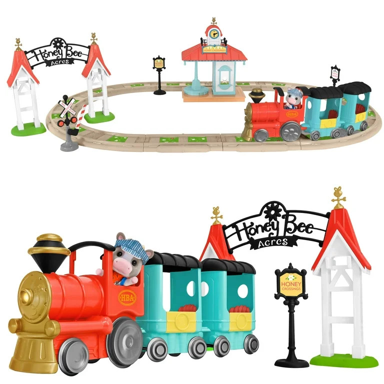 Honey Bee Acres Thistlestop Electric Train Station Set – Motorized Engine, Realistic Lights & S... | Walmart (US)