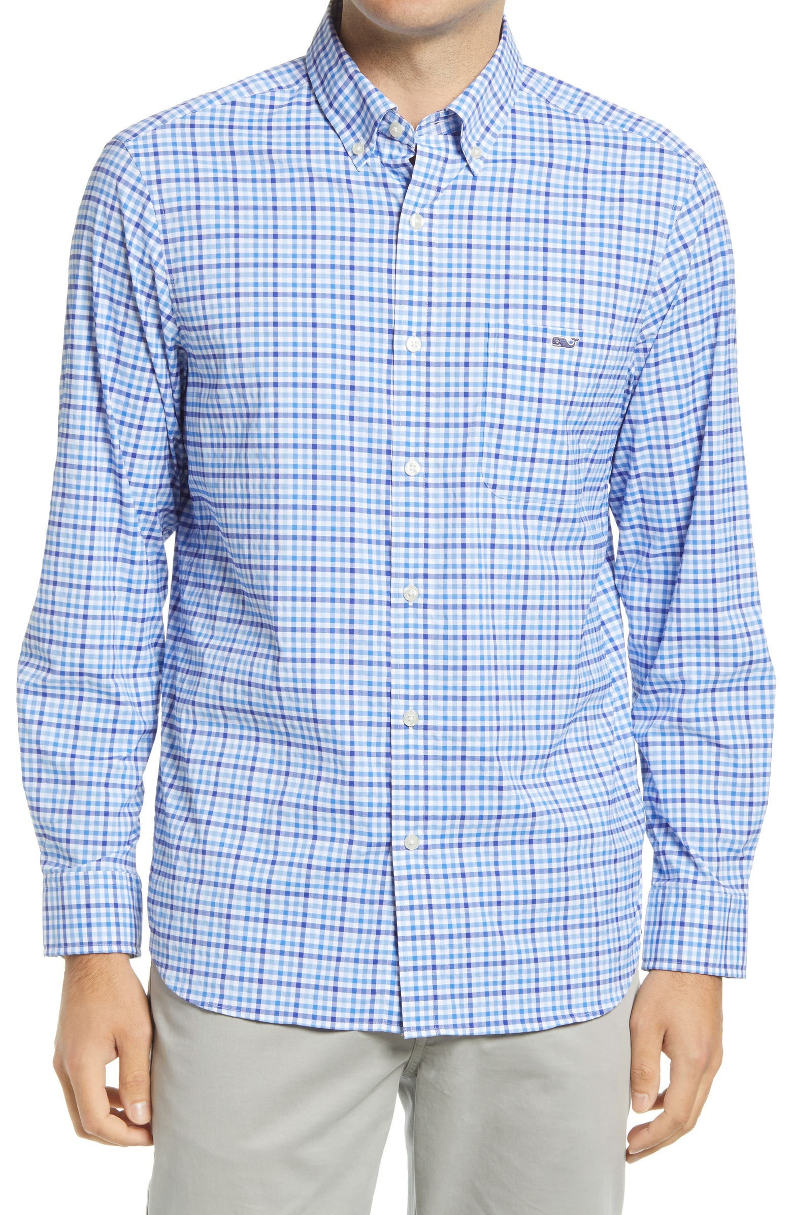 Classic Fit Gingham Performance Button-Down Shirt | Nordstrom