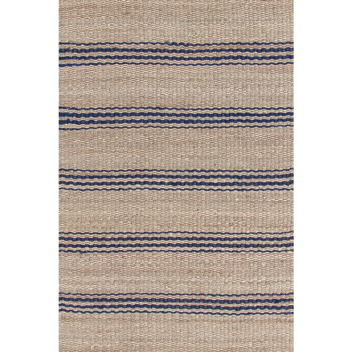 Jute Ticking Indigo Handwoven Rug | Annie Selke
