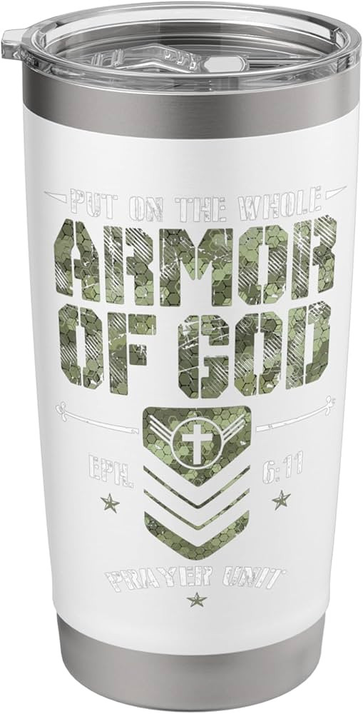 Camo Armor Of God Christians Religious Camouflage Stainless Steel Insulated Tumbler | Amazon (US)