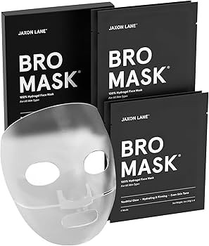 JAXON LANE BRO MASK Premium Korean Face Mask for Men (4 Pack) - Anti Aging Sheet Masks w/Hydrogel... | Amazon (US)