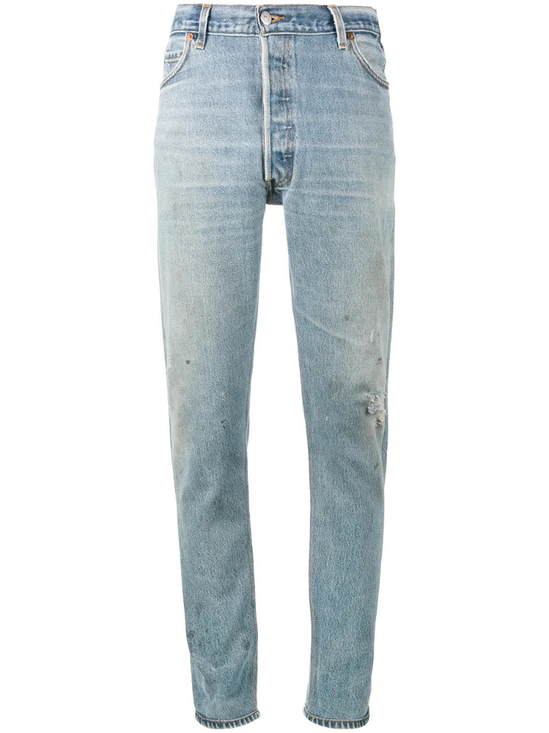 weathered skinny jeans | FarFetch BR