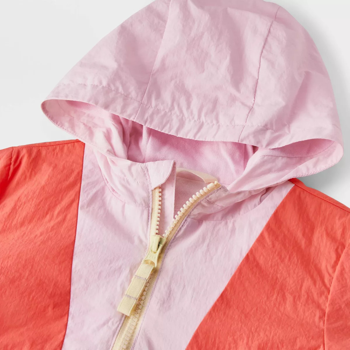 Toddler Girls' Solid Colorblock Anorak Jacket - Cat & Jack™ Pink | Target