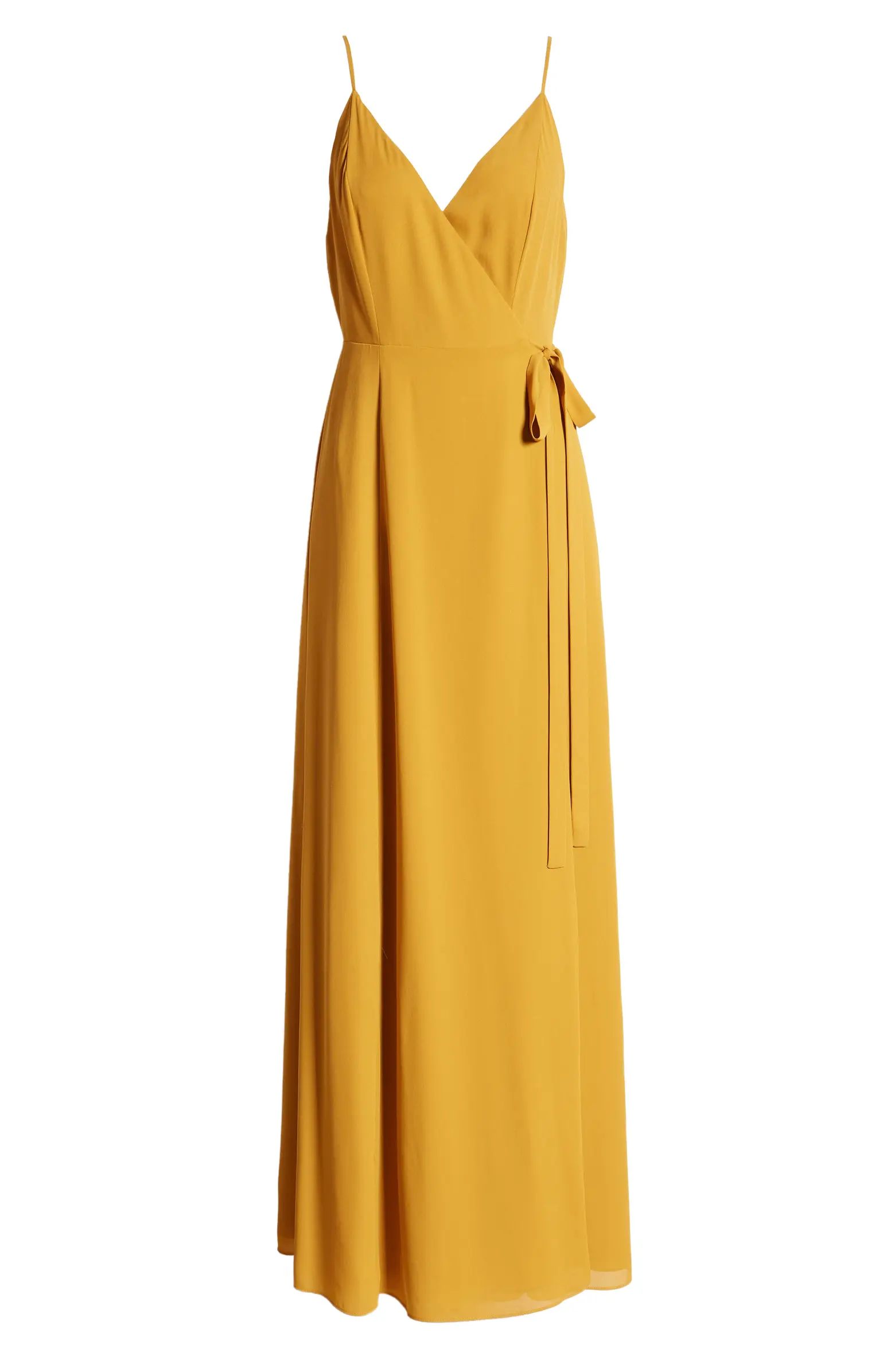 The Angelina Slit Wrap Gown | Nordstrom