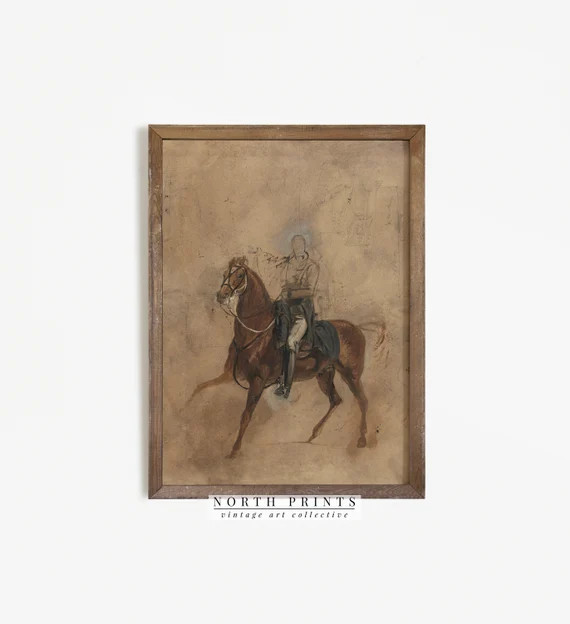 Rustic Horse Study | Antique Equine Sketch | Den Decor PRINTABLE #634 | Etsy (US)