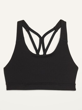 Medium Support PowerPress Strappy Sports Bra for Women | Old Navy (US)