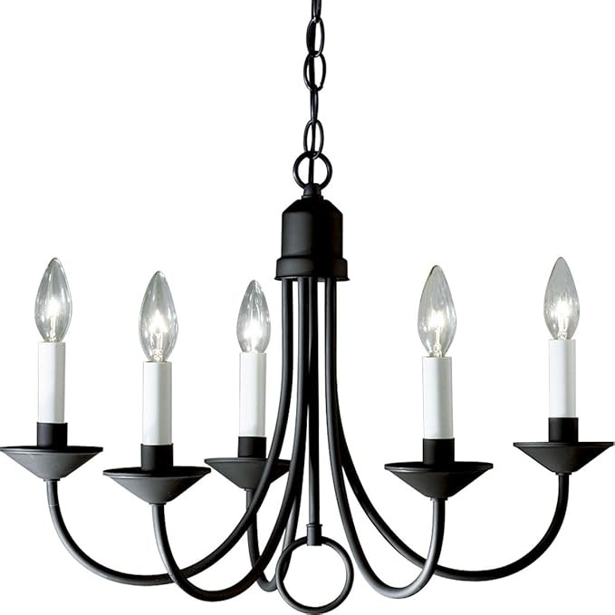 Progress Lighting P4008-31 Five Light Chandeliers, 21-Inch Diameter x 16-Inch Height, Black | Amazon (US)