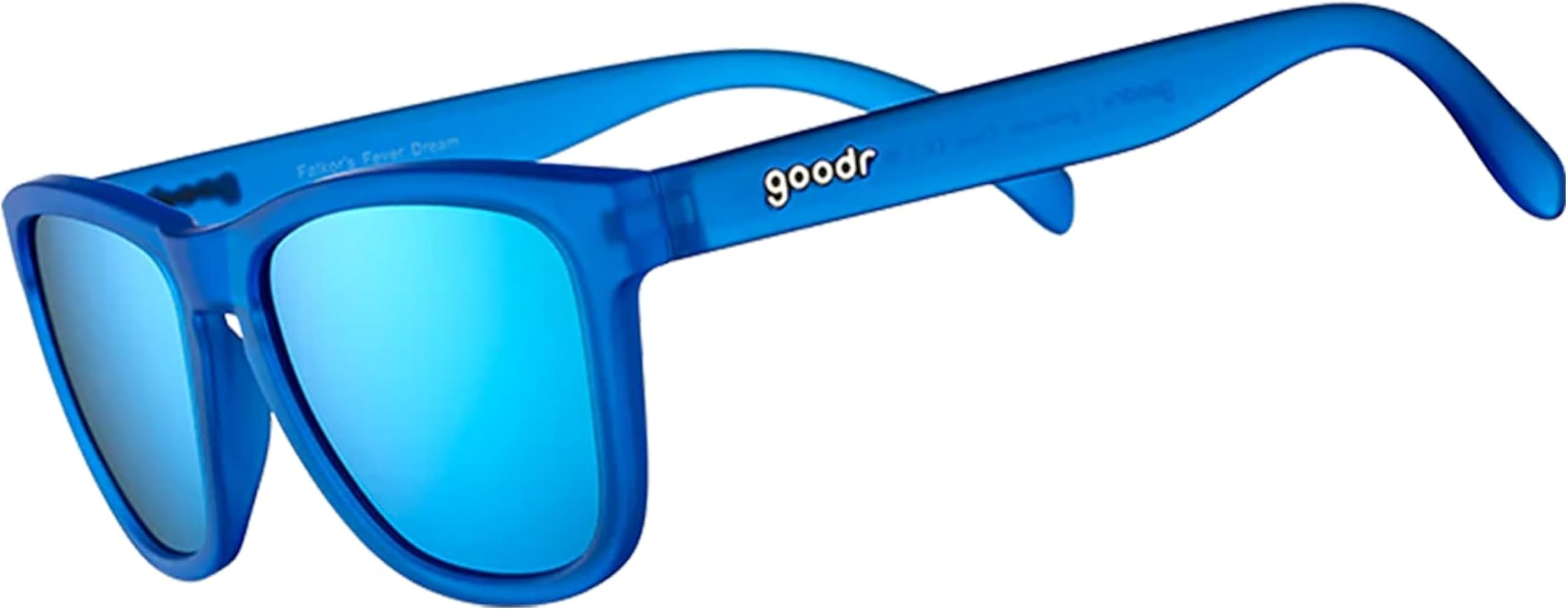 goodr Falkor's Fever Dream Polarized Sunglasses, Medium Sized (OG), Dark Blue Translucent Frame w... | Amazon (US)