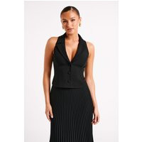 Mura Suiting Vest - Black I MESHKI I Size XXS | MESHKI US