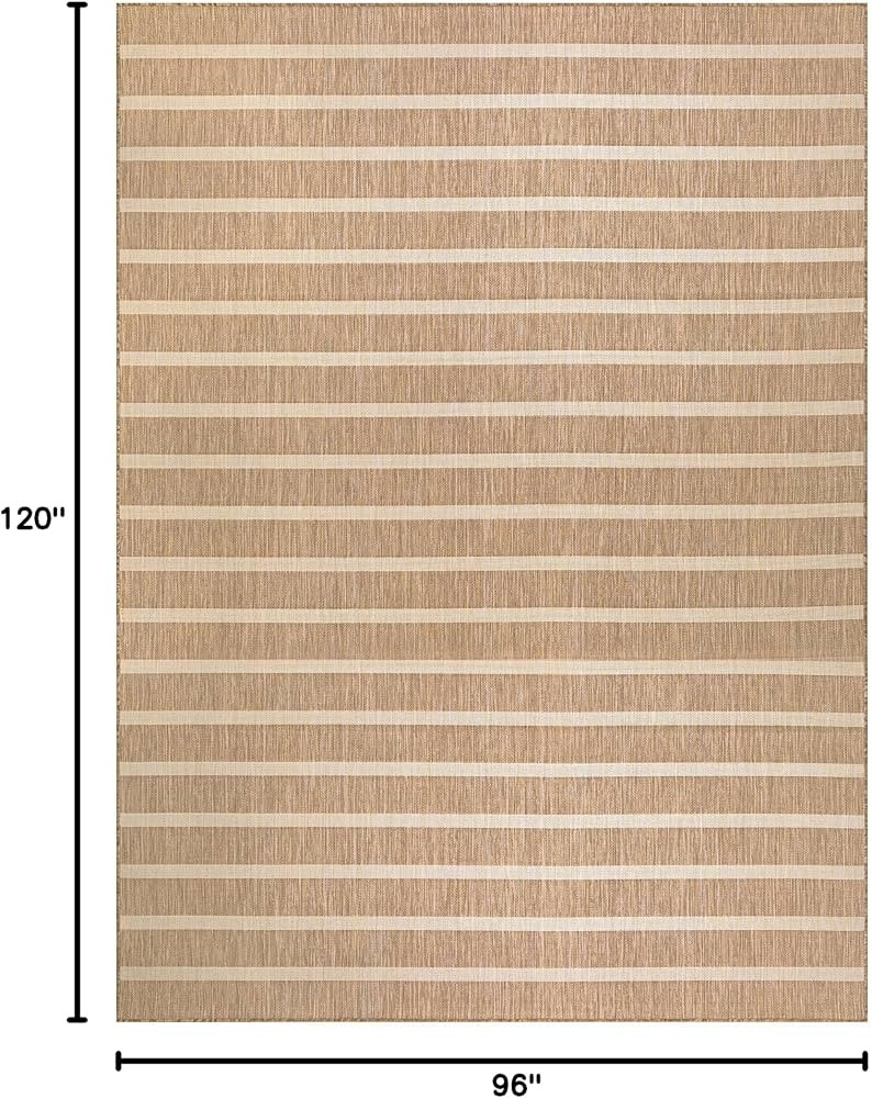 Nourison Home Positano Beige Ivory 8' x 10' Area Rug - Easy Clean, Non Shedding, Bed Room, Living... | Amazon (US)