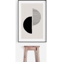 Line Art Abstract Print, Sunset Art, Modern Living Room Decor, Modernist Black Minimalist Contempora | Etsy (US)