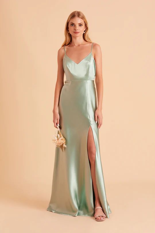 Jay Satin Dress - Sage | Birdy Grey