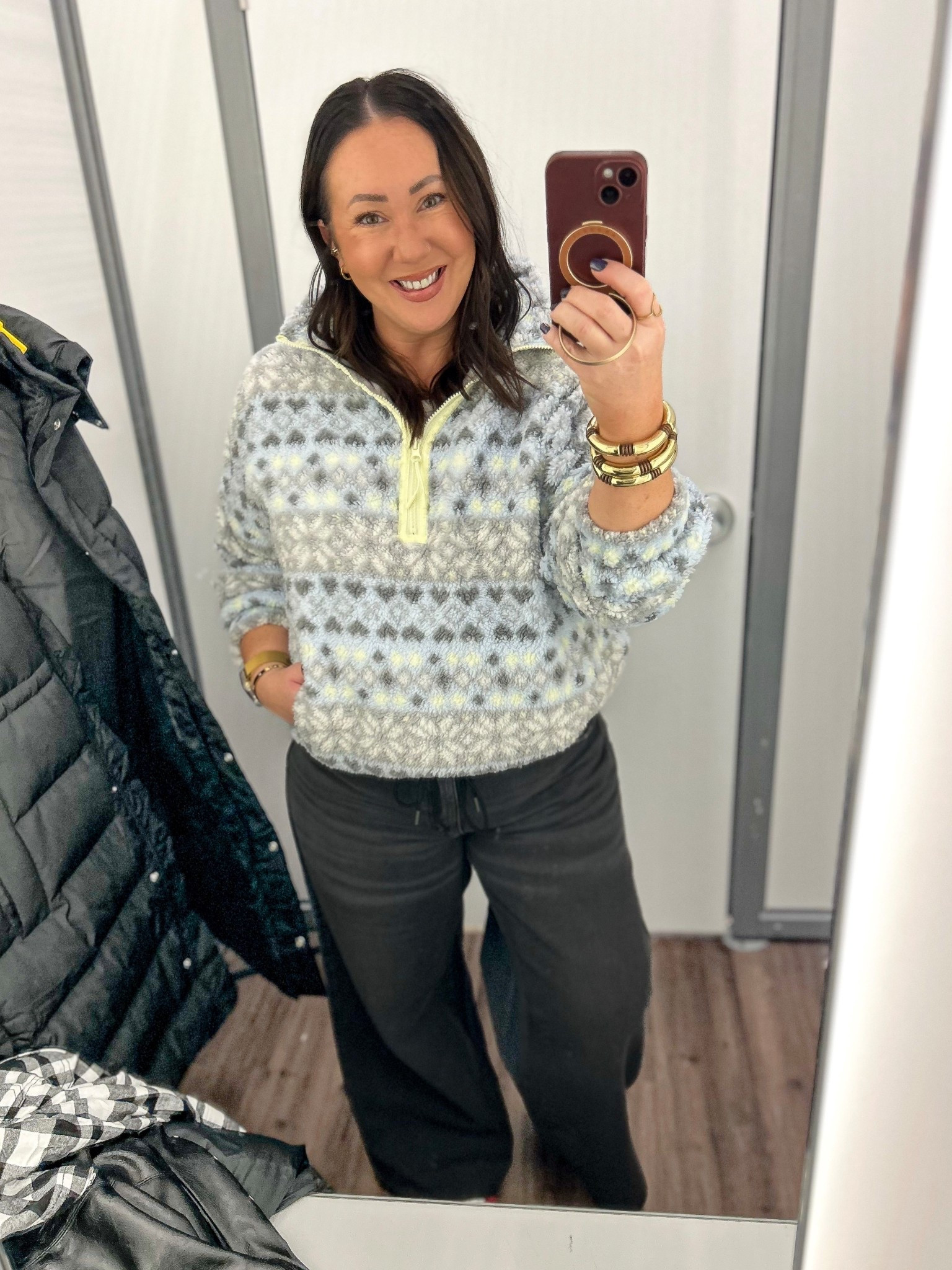 Our favorite plush pullovers are on sale for $8! XL fits perfectly! XL ribbed top. My new @target wide leg jeans but in black!  On sale for $25!  Wearing a large  

#LTKOver40 #LTKFindsUnder50 #LTKSaleAlert