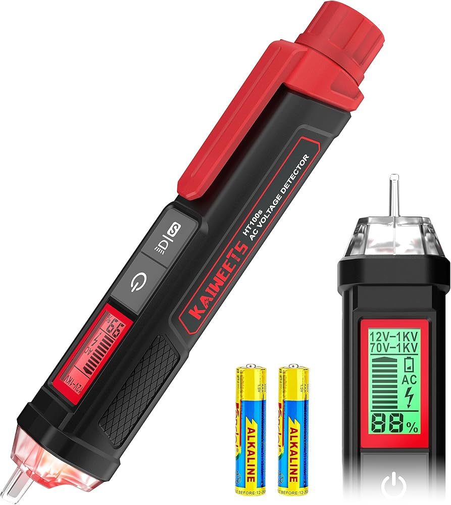 KAIWEETS Voltage Tester/Non-Contact Voltage Tester with Signal Percentage, Dual Range AC 12V/70V-... | Amazon (US)