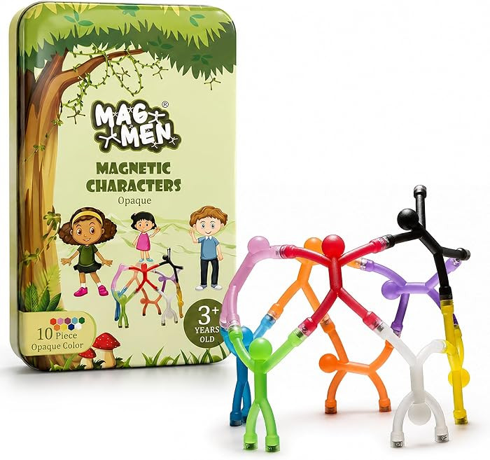 MAGMEN Magnetic Fidget Figures | Travel Toys for Kids (10-Piece Opaque) | Amazon (US)