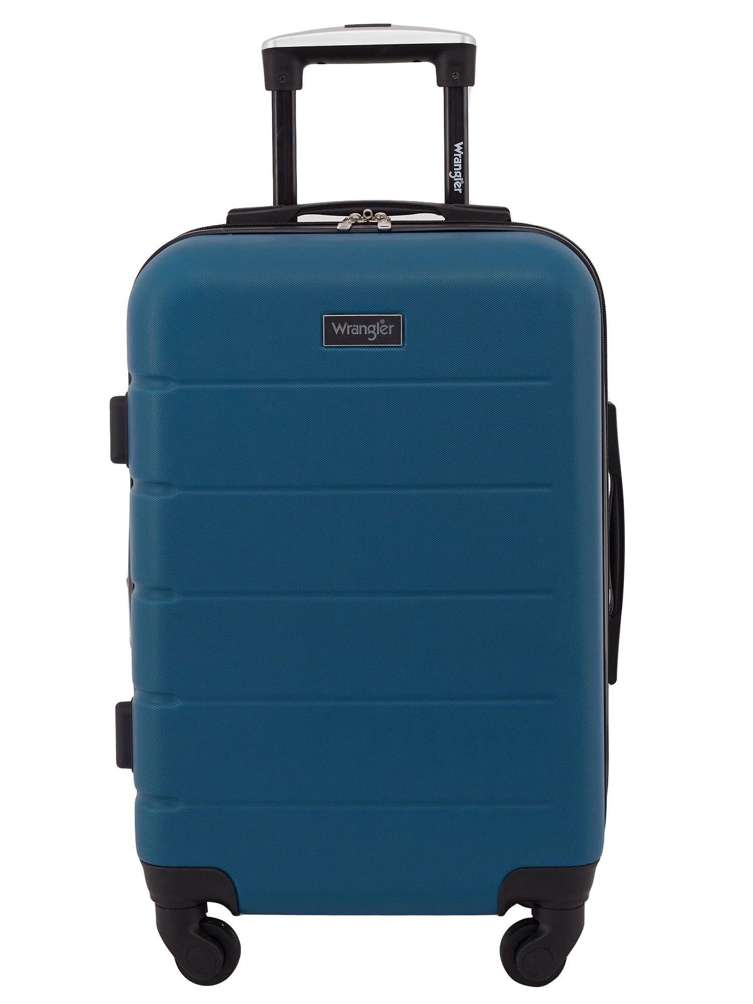 Wrangler 20" Hard-Side Rolling Carry-0n Luggage w/ Cup Holder, Navy | Walmart (US)