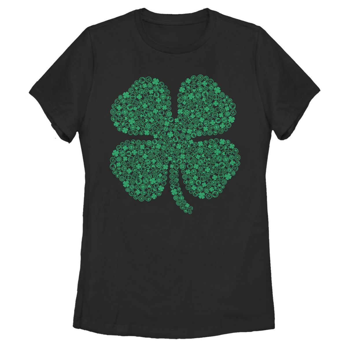 Women's Marvel St. Patrick's Day Hero Icon Clover T-Shirt | Target