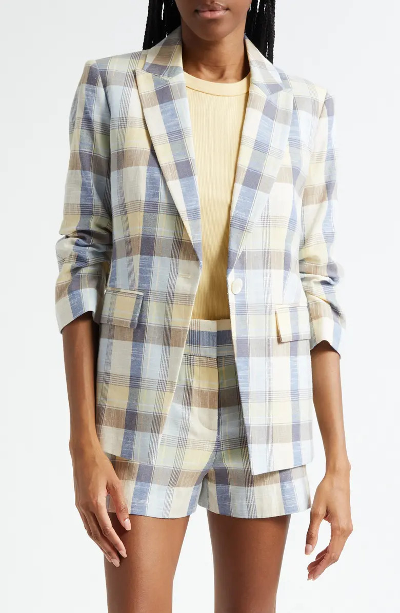 Veronica Beard Clayton Plaid Cotton Blend Dickey Jacket | Nordstrom | Nordstrom