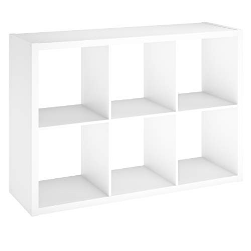 ClosetMaid 6 Cube Storage Shelf Organizer Bookshelf with Open Back, Vertical or Horizontal, Easy Assembly, Wood, White Finish | Amazon (US)