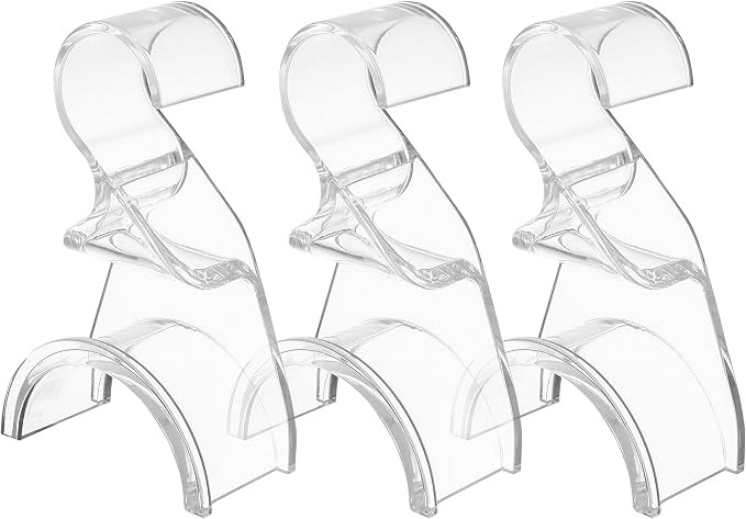 Clear Purse Hanger Closet 3 Pack, Acrylic Purse Hooks for Closet | Amazon (US)