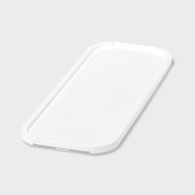Click in Place Slim Lid for Plastic Storage Bins for Home and Office Organization White - Brightr... | Target
