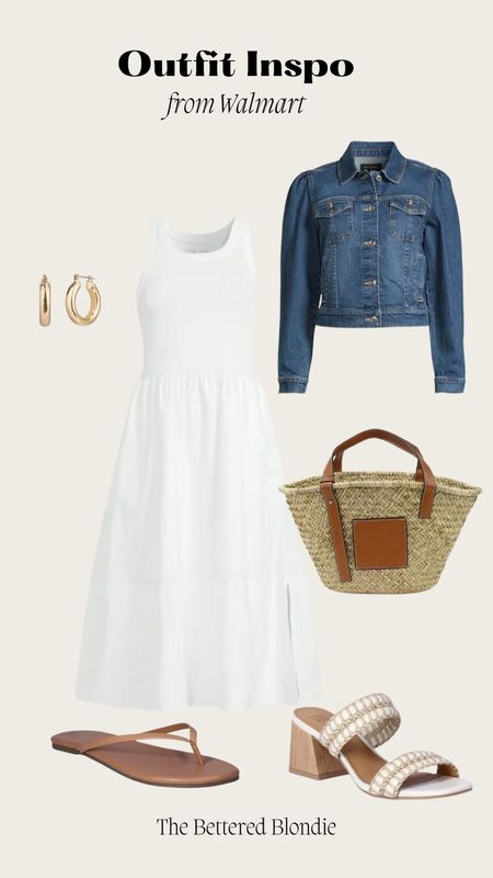 Spring outfit inspiration from Walmart / Jean jacket / white dress / date night outfit 

#LTKstyletip #LTKmidsize #LTKfindsunder50