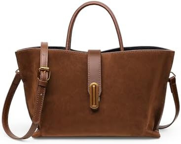 Chic PU Crossbody tote bags for women - Lock Clasp shoulder handbag for Work and Daily Use, Versa... | Amazon (US)