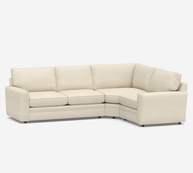 Pearce Square Arm Upholstered 3-Piece Sectional with Wedge | Pottery Barn (US)