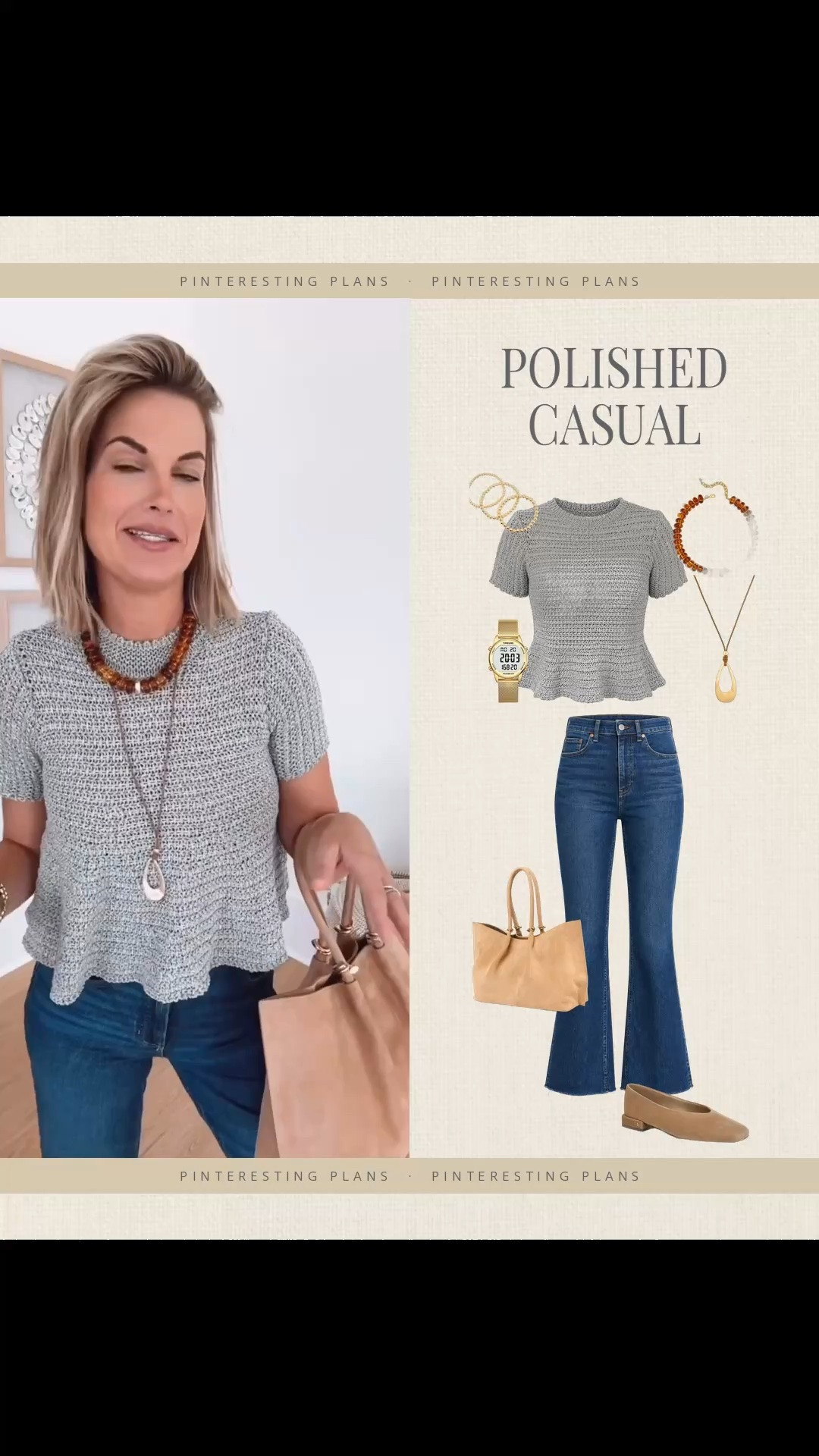 Small top, jeans size tall 
Shoes TTS 

Polished casual fall outfit 
Tall denim

#LTKTall #LTKmomlife #LTKOver40