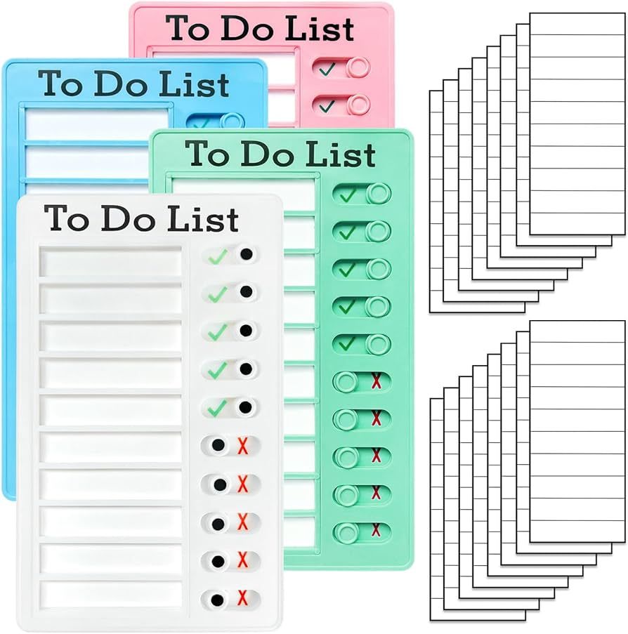 4 Pieces Chore Chart for Kids Multiple Kids - Sliding Routine Chart: Reusable to Do List, RV Chec... | Amazon (US)