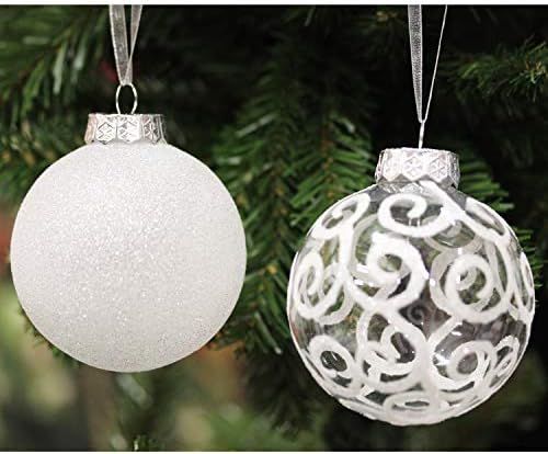 Sleetly White Swirl and Snowball Ornaments, 3.15", 1 Pack Set | Amazon (US)