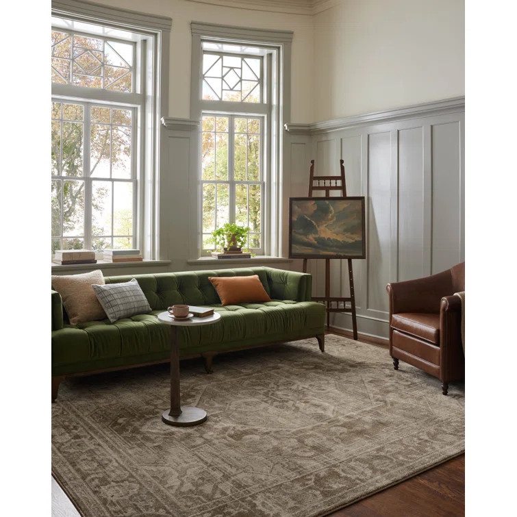 Magnolia Home by Joanna Gaines x Loloi Mona Cocoa / Stone Area Rug | Wayfair North America