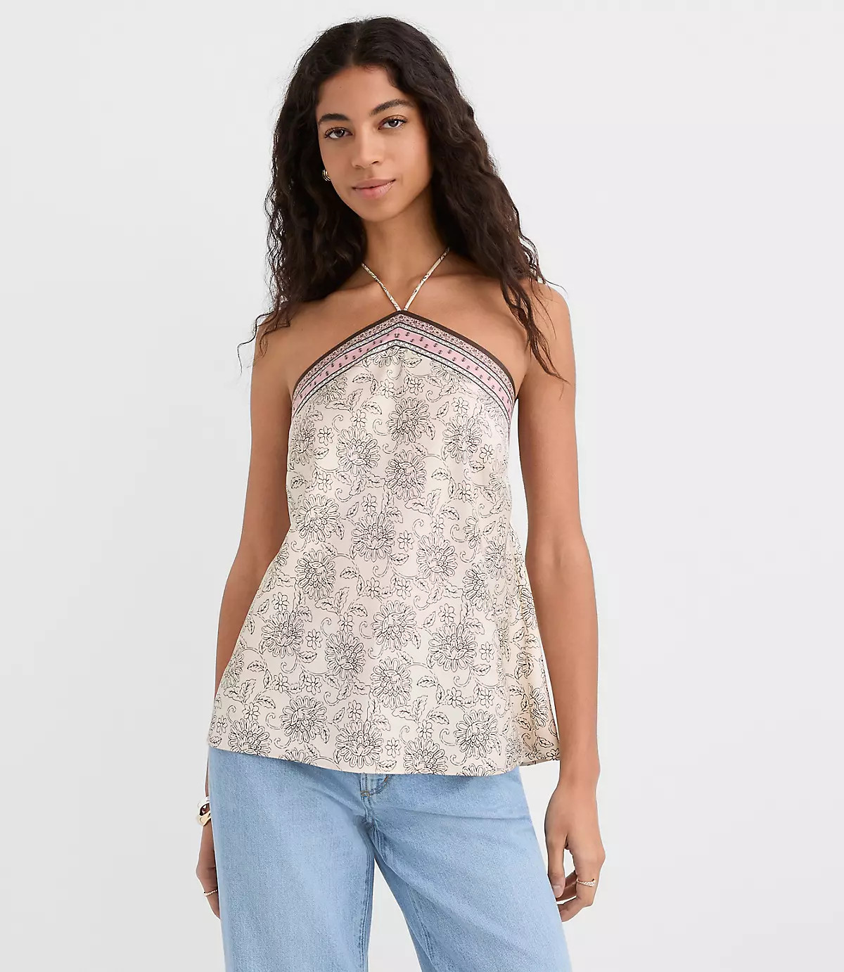 Patchwork Halter Top | LOFT