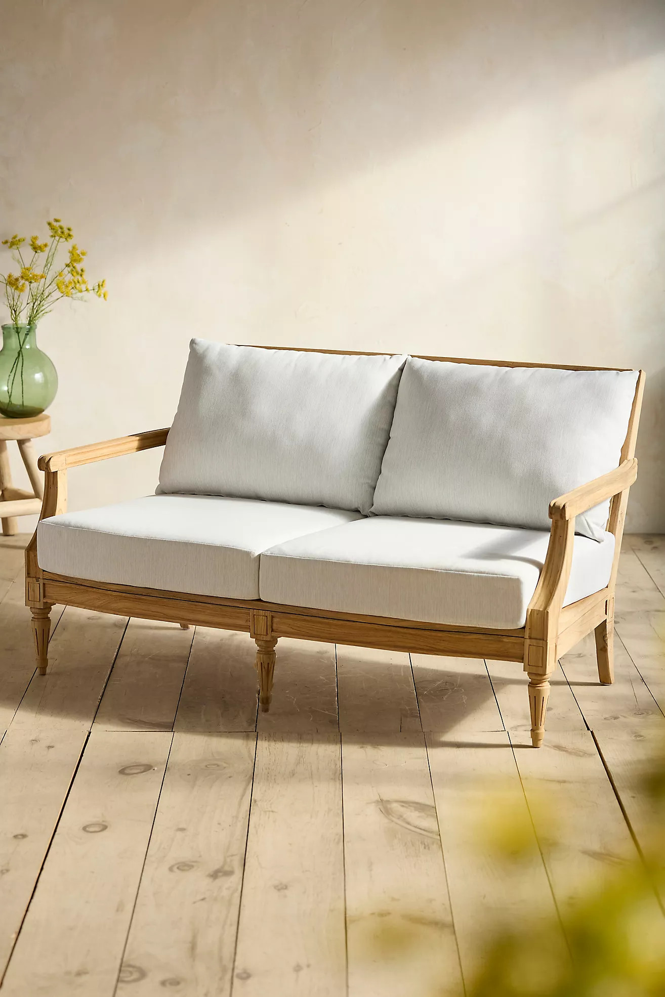 Palladio Reclaimed Teak Two Seat Sofa | Anthropologie (US)