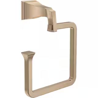 Dryden Open Towel Ring in Champagne Bronze | The Home Depot