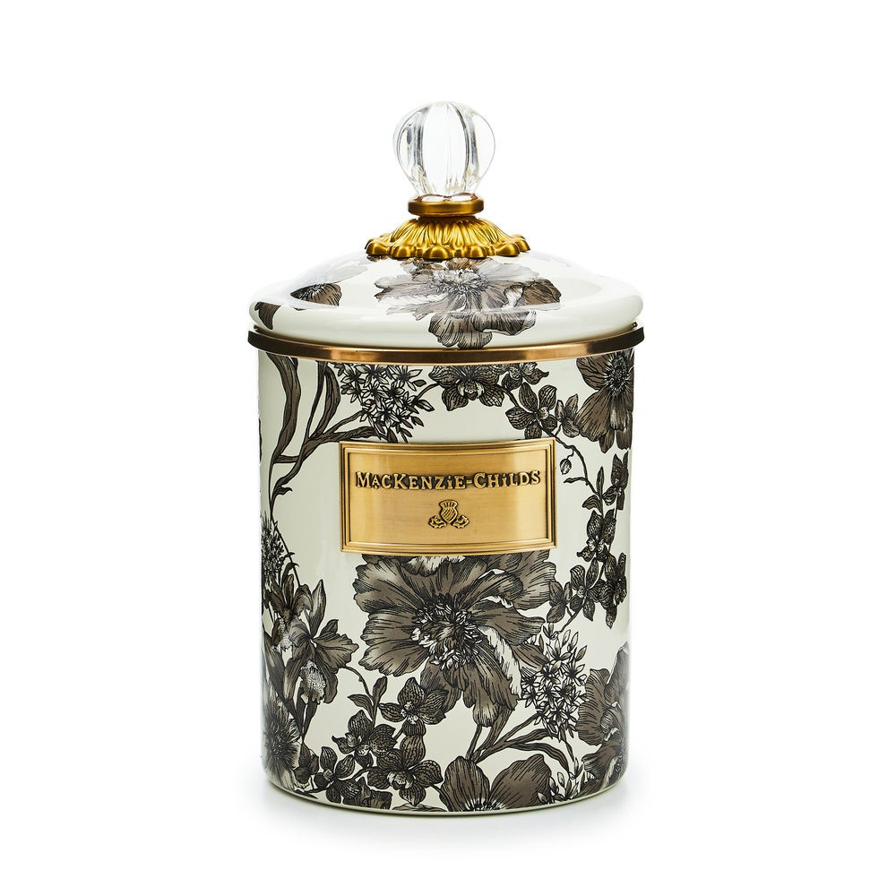 Sterling English Garden Medium Canister | MacKenzie-Childs