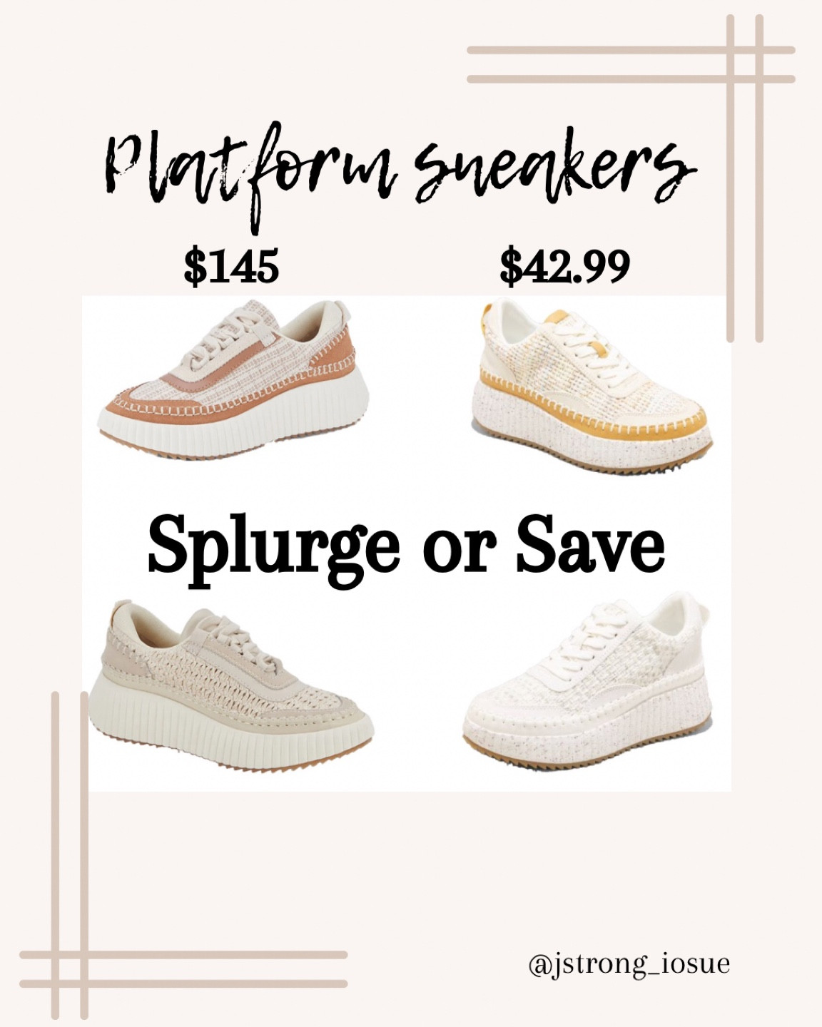 Which pair are you choosing? Designer vs Target shoe find! These look very similar and over $100 price difference! Platform sneakers are on trend! Wear with jeans, leggings, shorts or joggers. 

#LTKSeasonal #LTKshoecrush #LTKstyletip