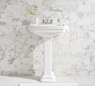 Saif 26” Ceramic Single Sink Pedestal | Pottery Barn (US)