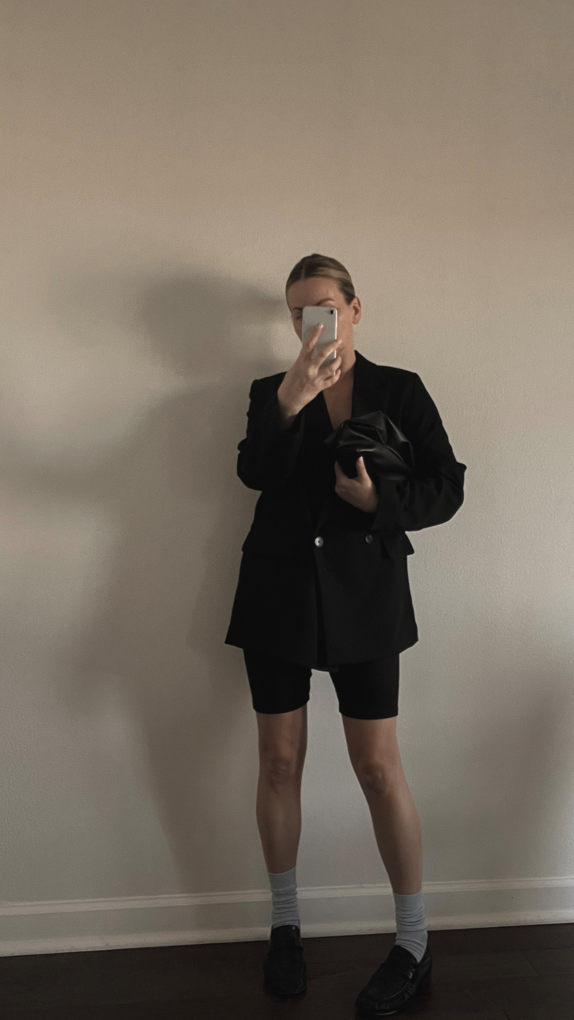 blazer | bike shorts | blue ankle socks | loafers

#LTKStyleTip #LTKWorkwear #LTKOver40