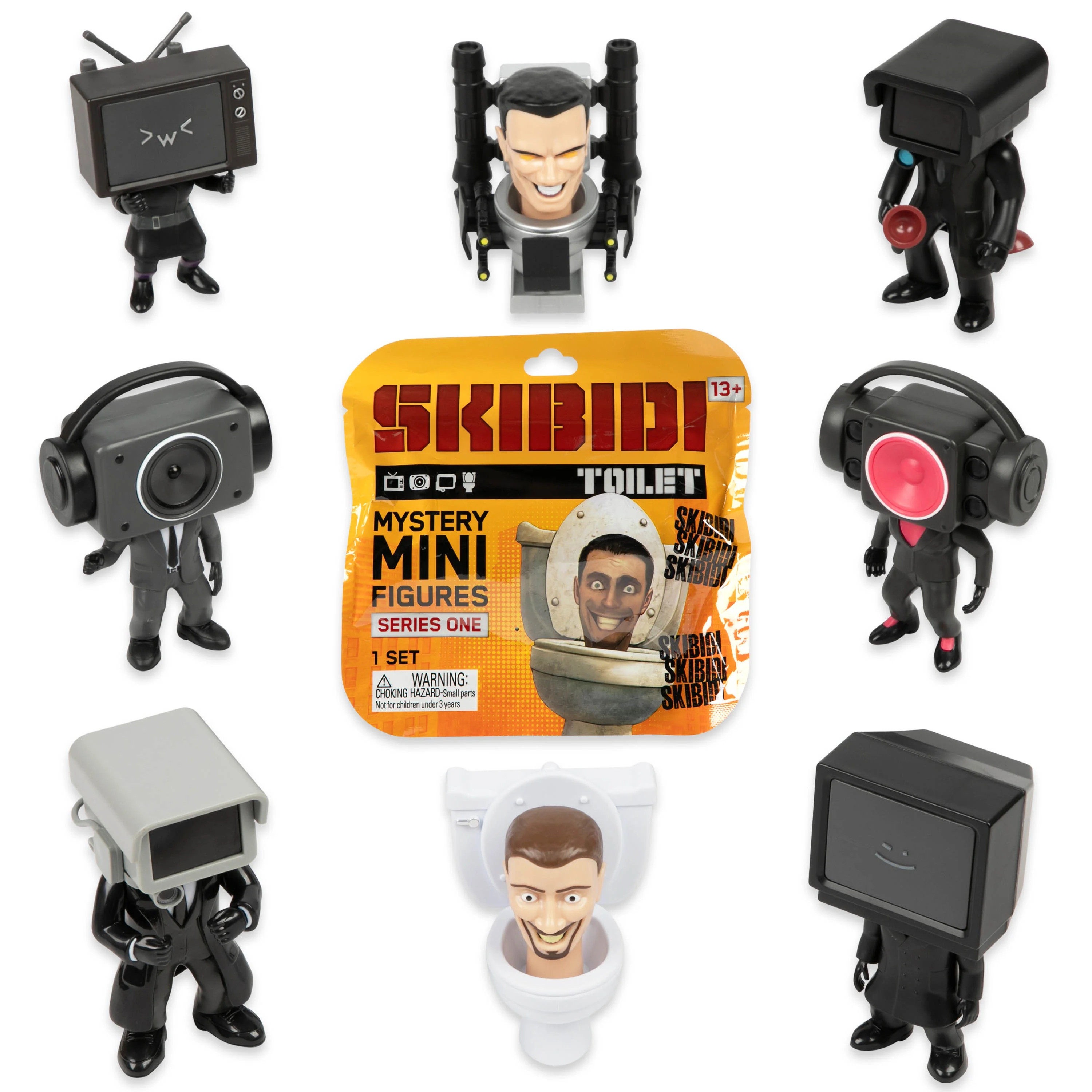 Skibidi Toilet Surprise Mystery Figures 1 of 8 Characters to Collect, Official Merch, 2.5in | Walmart (US)