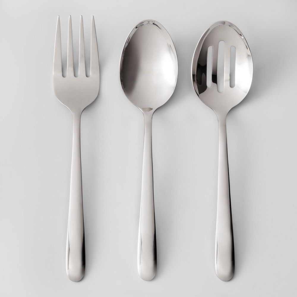 Stainless Steel 3pc Serving Set - Made By Design , Silver | Target