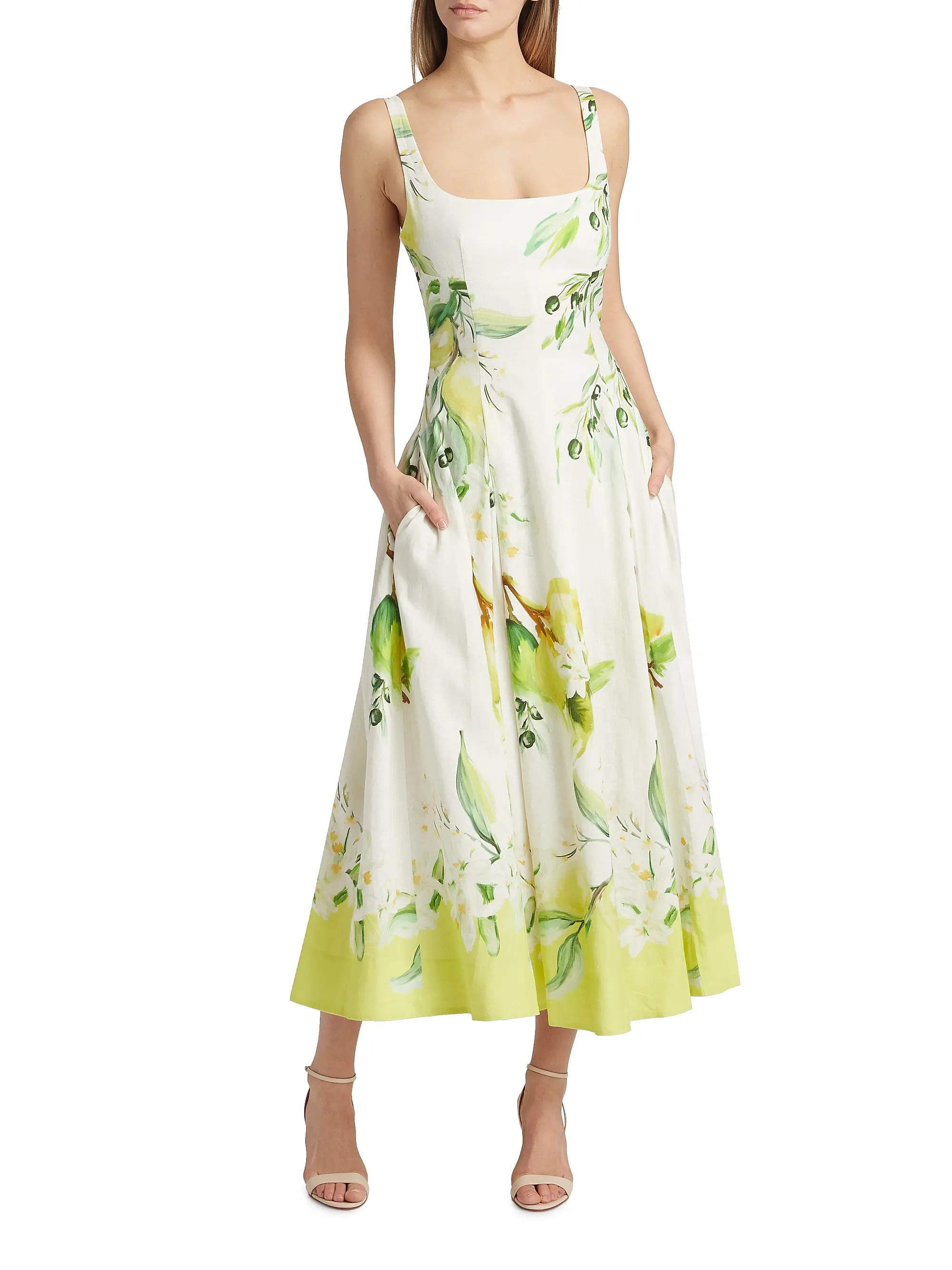 Alexandra Floral Panelled Midi-Dress | Saks Fifth Avenue