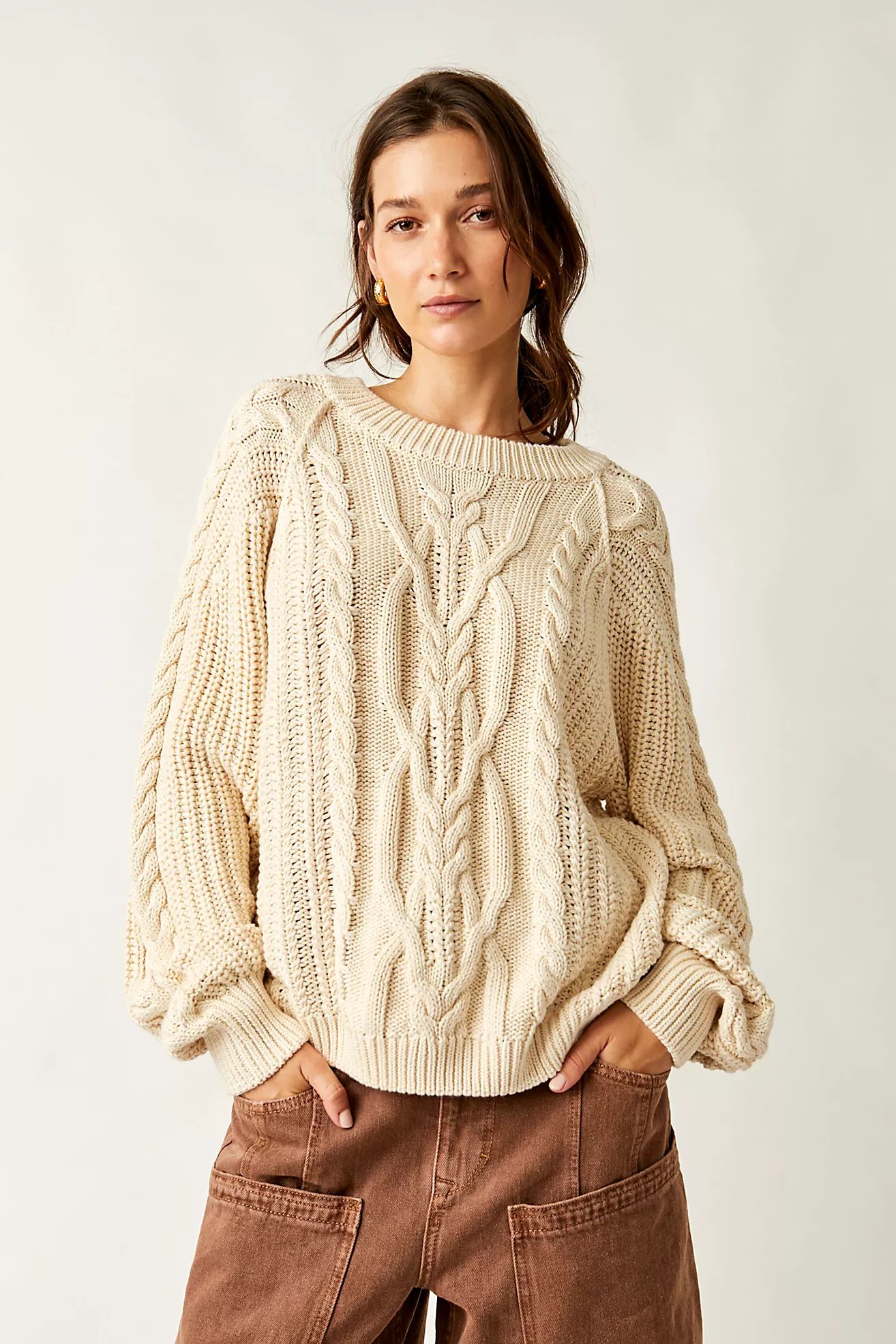Frankie Cable Sweater | Free People (Global - UK&FR Excluded)