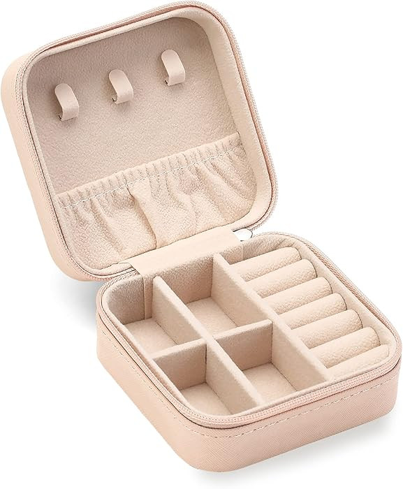 Amazon.com: ZPROW Travel Jewelry Case, Mini Portable Jewelry Travel Boxes, Small Jewelry Organize... | Amazon (US)